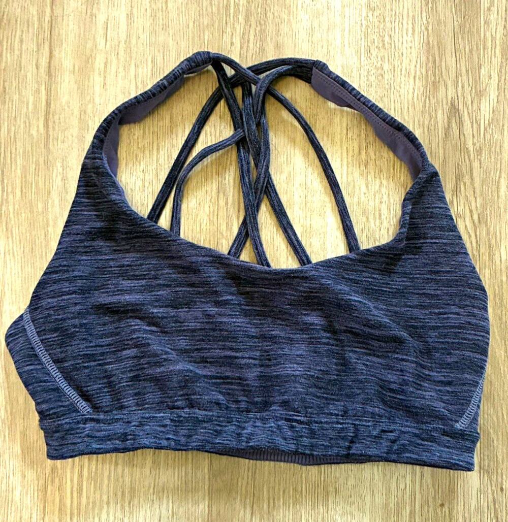 Victoria's Secret Victoria Sport Purple/Gray Strappy Crossback Sports Bra S